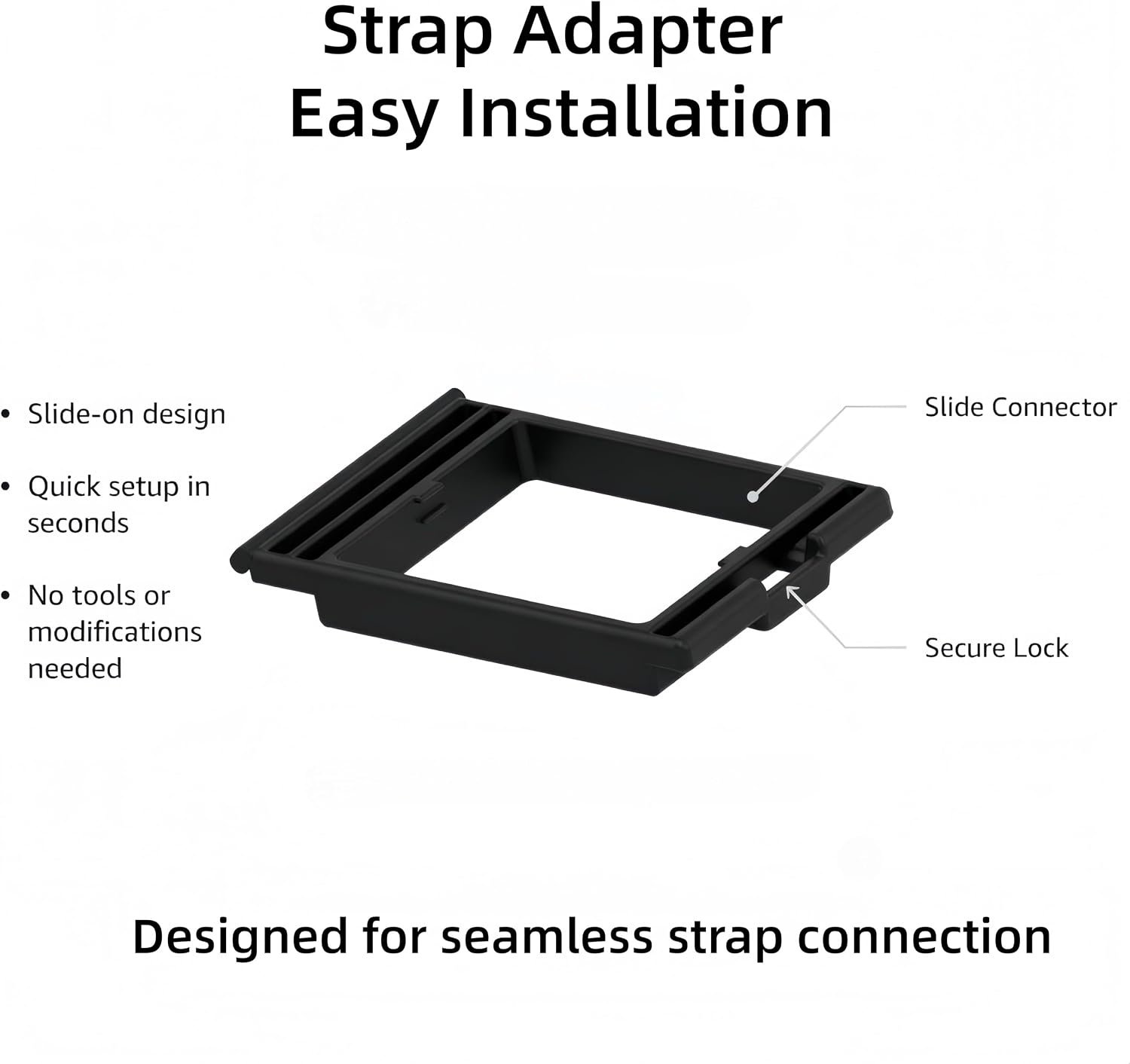 Strap Adapter Compatible with Whoop 5 - Snap-On Connector Compatible with Amazfit Helio Strap, Durable Upgrade for Fitness Wearables