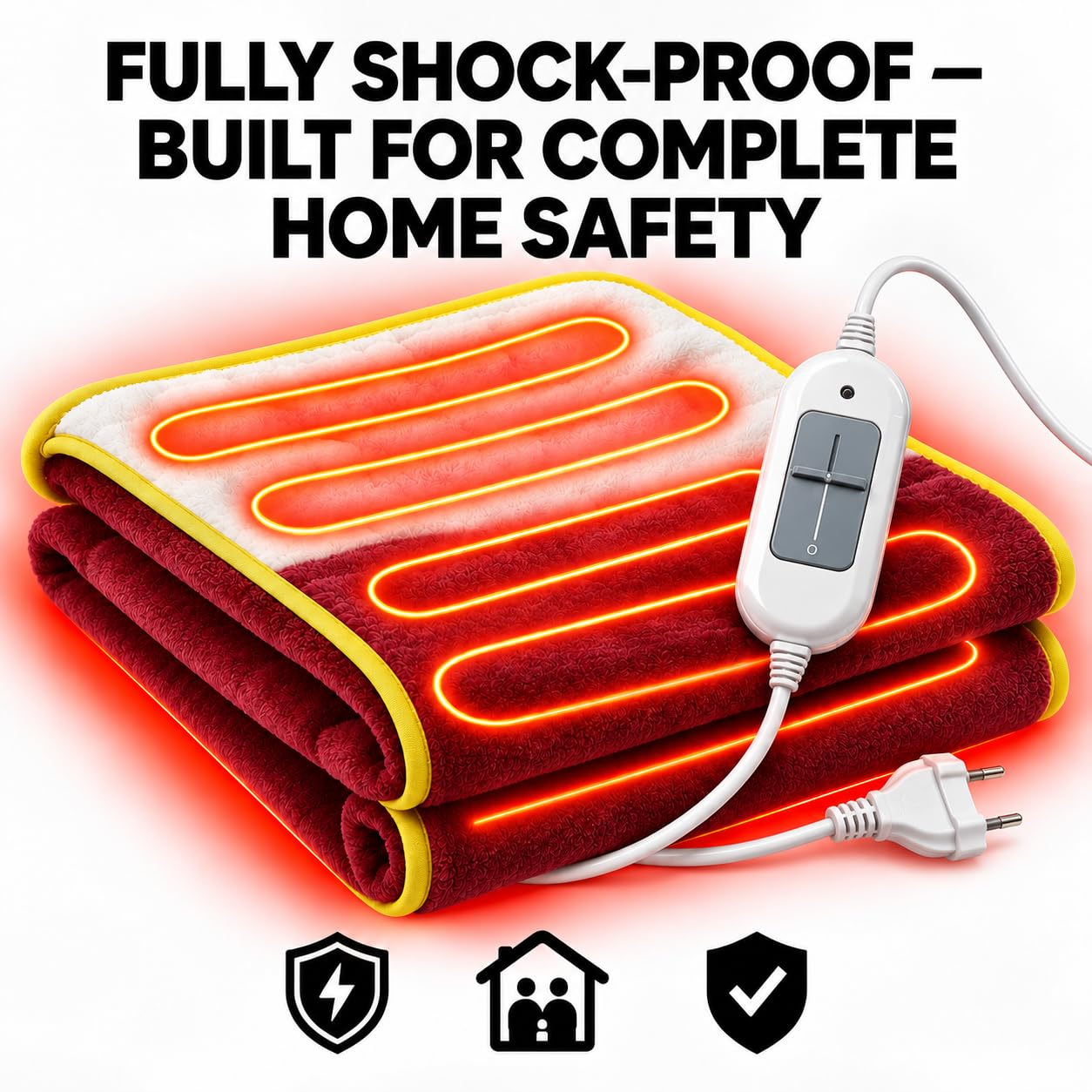 Ultra Soft Electric Blanket - Single Bed -9
