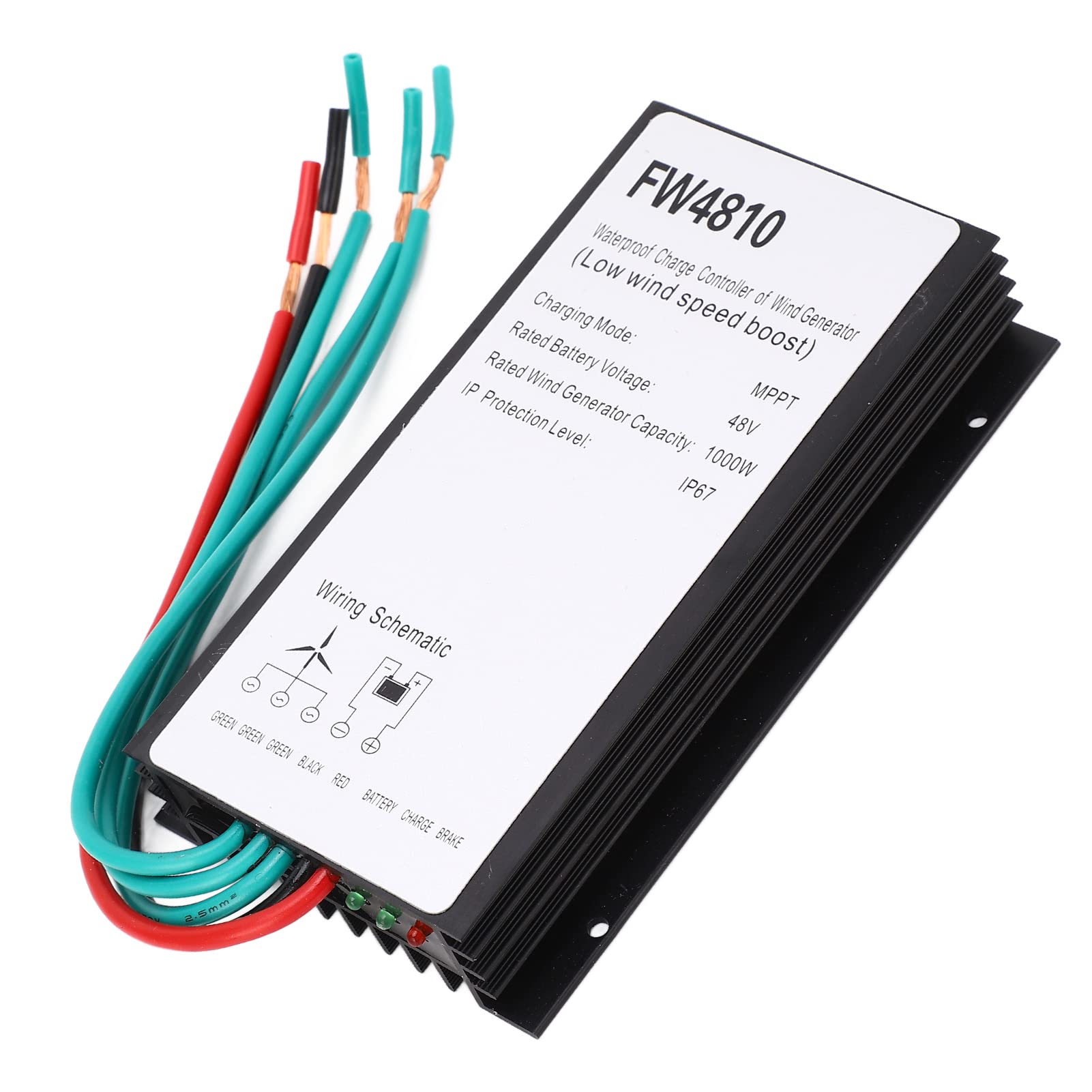 BuyWeek Controlador de Carga de Turbina Eólica Controlador de Generador, 1000W 48V MPPT IP67 Impermeable