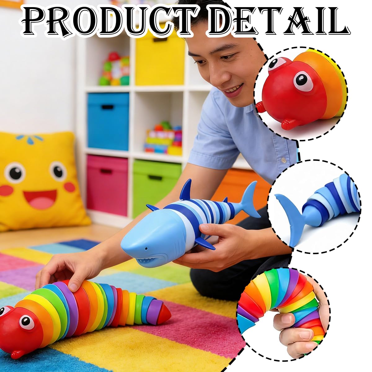 Trevixor 2PCS Stress Relief Colorful Lobster Set,Caterpillar Set Style - Image 3