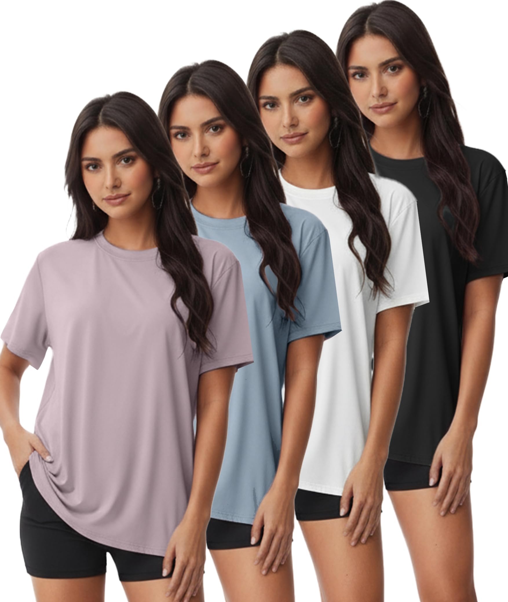 Kinglaman 4 Pack Loose Fit Workout Tees