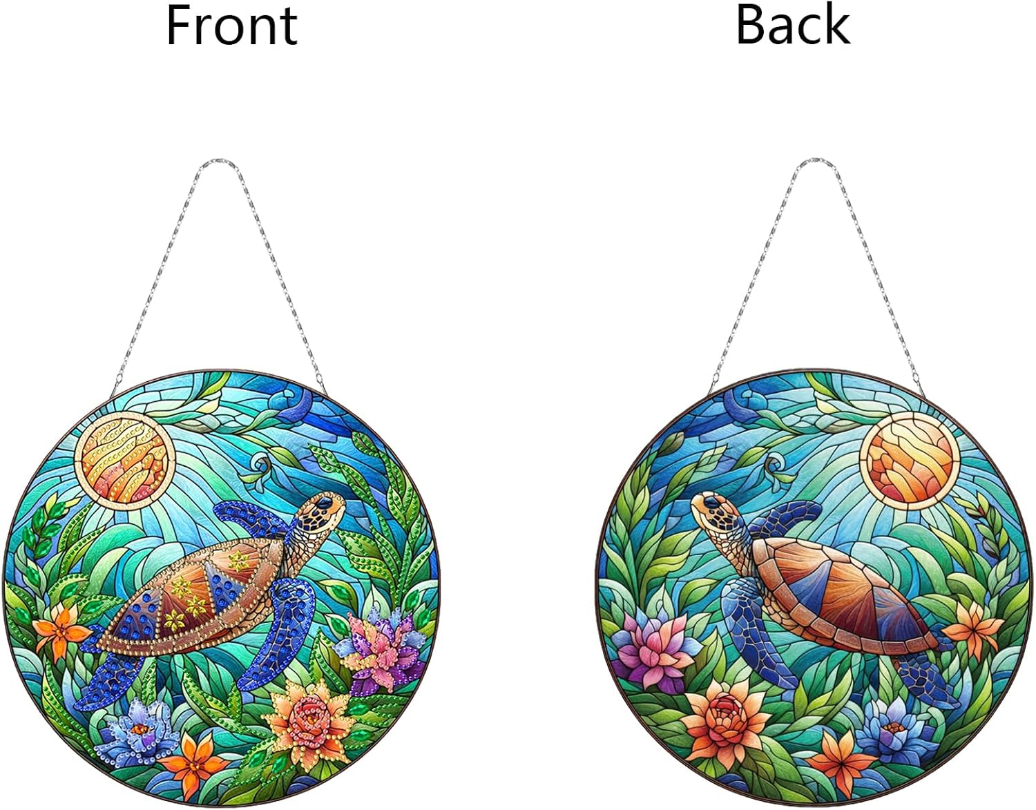 ARTopet 4Pcs DIY Diamond Pendant Ornament Special Shaped Crystal Diamond Art Painting Hanging Double-Sided Pattern Single Sided Diamond for Home Garden Wall Door Decor