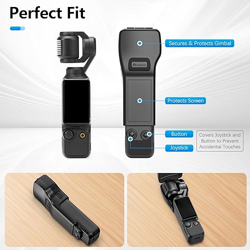 Miniatura 2 de AMAZEAR Funda protectora de pantalla de cardán para DJI Osmo Pocket 3 accesorios, tapa de lente rígida para cámara Xtra Muse Gimbal Vlog con forro