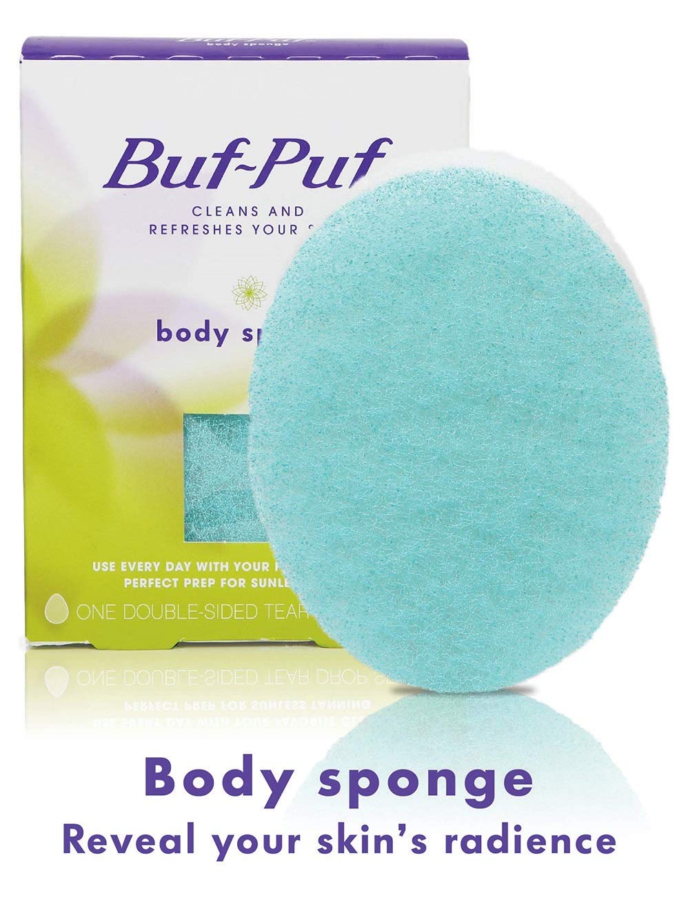 Buf Puf Body Sponge, Dermatologist Developed, Cleanses Skin of Dirt and Excess Oil, Reusable, Exfoliating, 1 Count