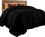 Utopia Bedding Queen Comforter Duvet Insert, Quilted Black Comforter with Corner Tabs, Box Stitched Down Alternative Comforters Queen Size 88 x 88 inches