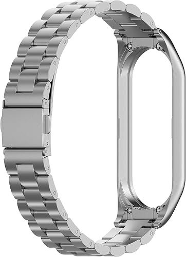 Miniatura 4 de Senter Correa de reloj de acero inoxidable Correa de repuesto para Xiaomi Mi Band 5 y Mi Band 6 Smart Watch