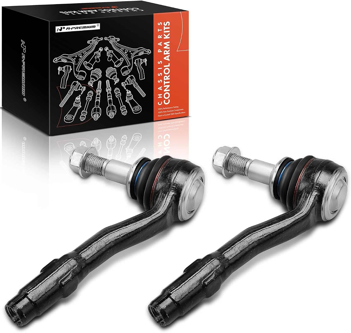 A-Premium Front Outer Tie Rod End Fix Uneven Tire Wear | Compatible with BMW 525i 528i 530i 535i 545i 550i & 745i 745Li 750i 750Li 760i 760Li & 645Ci 650i & M5 M6 & Alpina B7