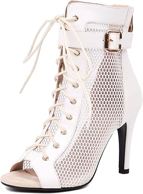 Women Mesh Heels Gladiator Sandals Stiletto