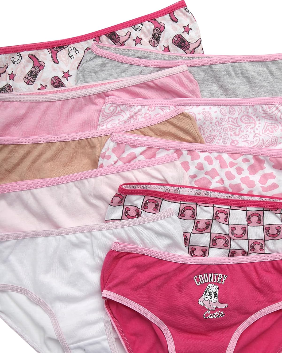 Girls Panties 10 Pack Super Soft Cotton Bikini