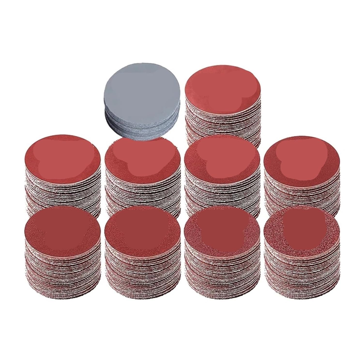 2 Inch 50mm Sandpaper Set 100/203/303 Pcs Grinding Sanding Disc Abrasive Paper Polishing Pad for Wood(100pcs 1set)