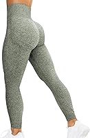 Vista 64 de HIGORUN - Leggings sin costuras para mujer, moldeadores, con diseño gráfico de sonrisas, de cintura alta, para el gimnasio, yoga o hacer ejercicio