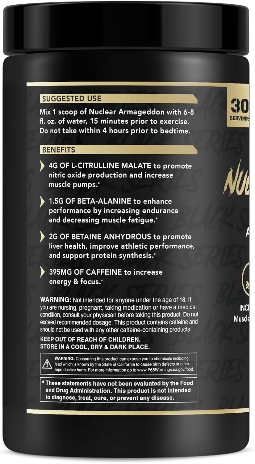 Anabolic Warfare Nuclear Armageddon Pre Workout Powder Pre-Workout for Men & Women with L-Citrulline, Beta Alanine Powder and Caffeine (Fruit Explosion - 30 Servings)