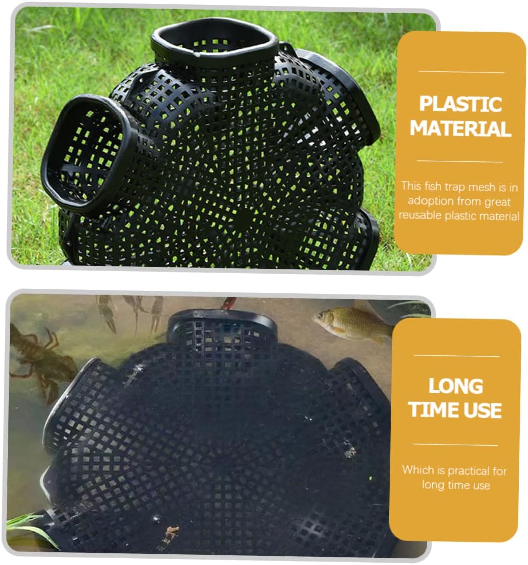 Plastic Fishing Trap Cage for Crawfish Shrimp EEL Crab Durable Reusable Net for Bait Fishing for Professionals Enthusiasts