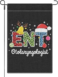 Otolaryngology Otolaryngologist Xmas Ear Nose Throat ENT Garden Flags Funny