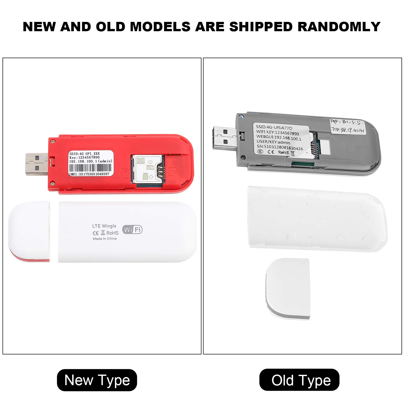 Clé électronique 4G LTE USB WiFi, Carte FDD TDD Carte Mémoire avec Adaptateur/récepteur WiFi de Carte réseau sans Fil USB pour système pour pour OS