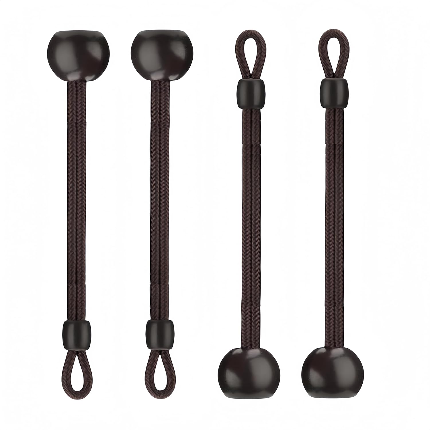 Bungee Tie Down Conversion of Exterior Sun Shades Roller up Blinds,Indoor/Outdoor ，Bungee tie is a Necessary Accessory to Secure Curtains(Beige, 6 in 4pcs)