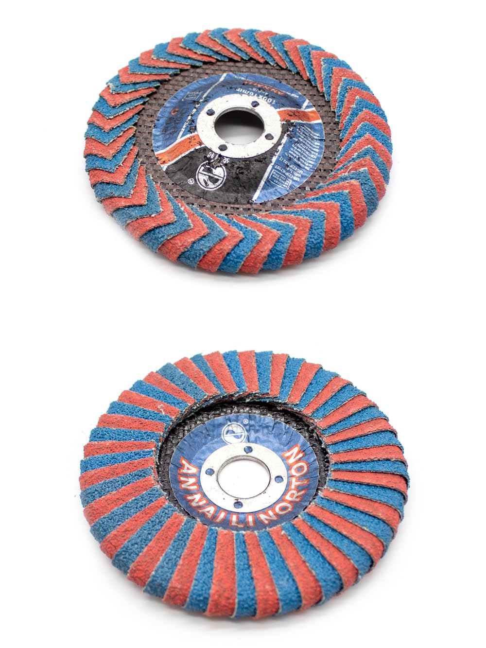 Toplionace 10 Pièces Roue de Polissage en Acier Inoxydable en Métal Incurvé Meule Plate D'angle R Meuleuse D'angle Disques à Lamelles de Ponçage 100x16mm (60 Mailles)