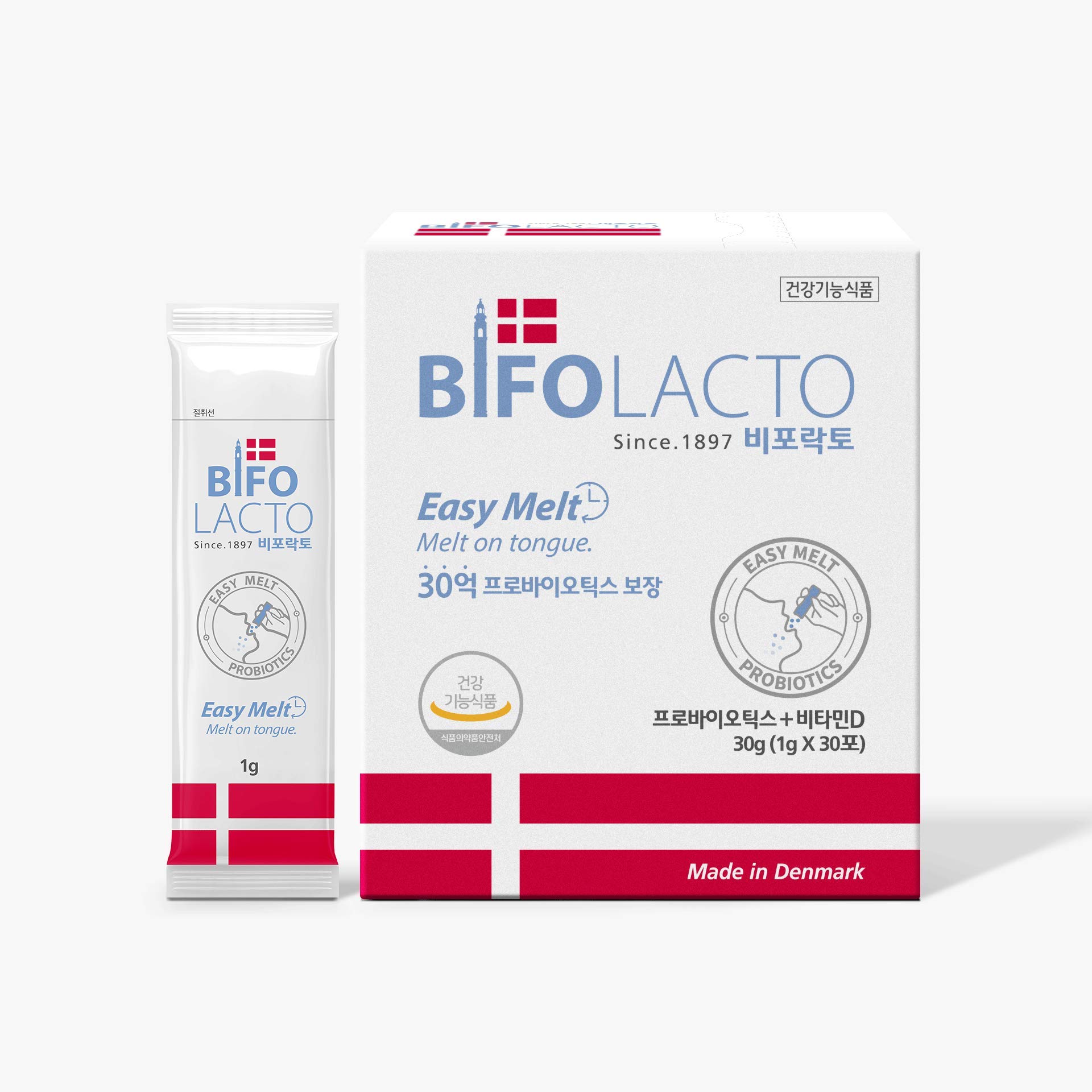 Bifolacto Probiotics (4 Box Set), Premium Denmark Probiotics. Zero Calories, Zero Sugar, Non Dairy. No Water is Needed. Melts on Your Tongue. Easy Melt Technology.