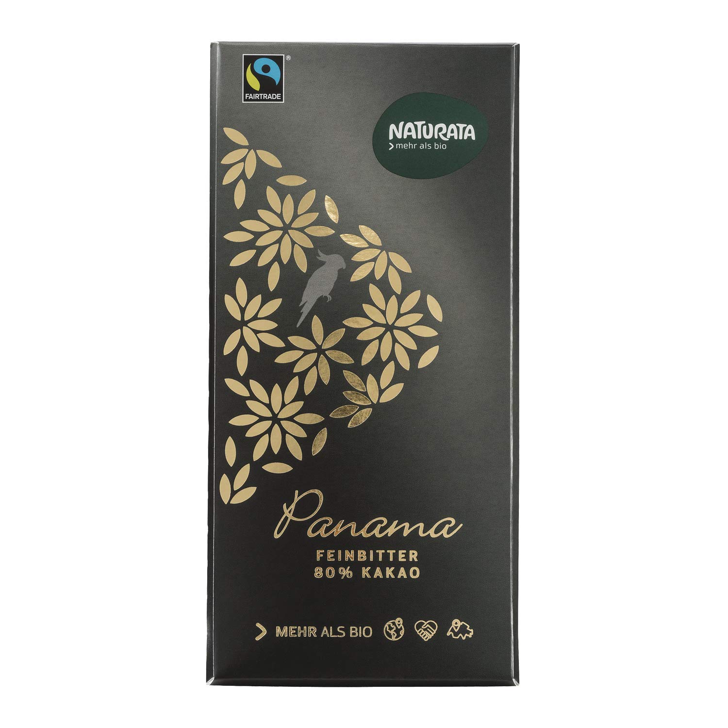 Naturata Bio Panama Feinbitter 80 %, 10 X 100 Gr