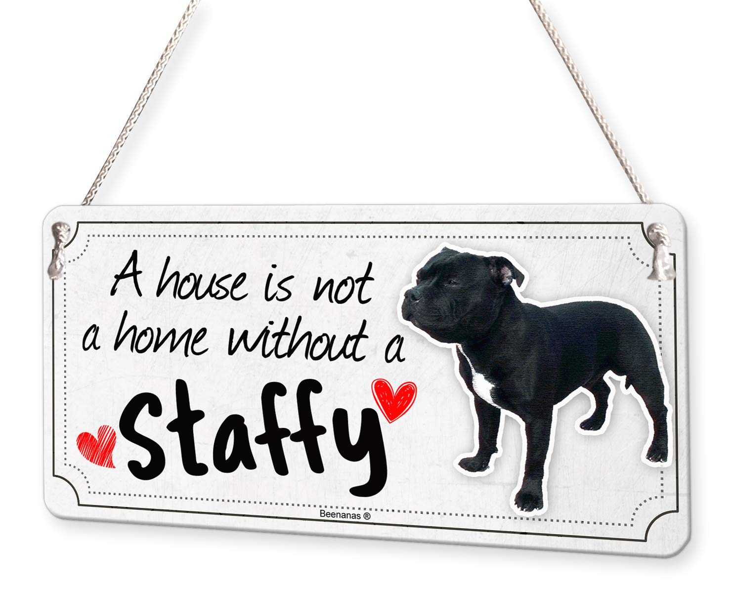Beenanas Staffy Dog House Is A Home Sign Pet Plaque