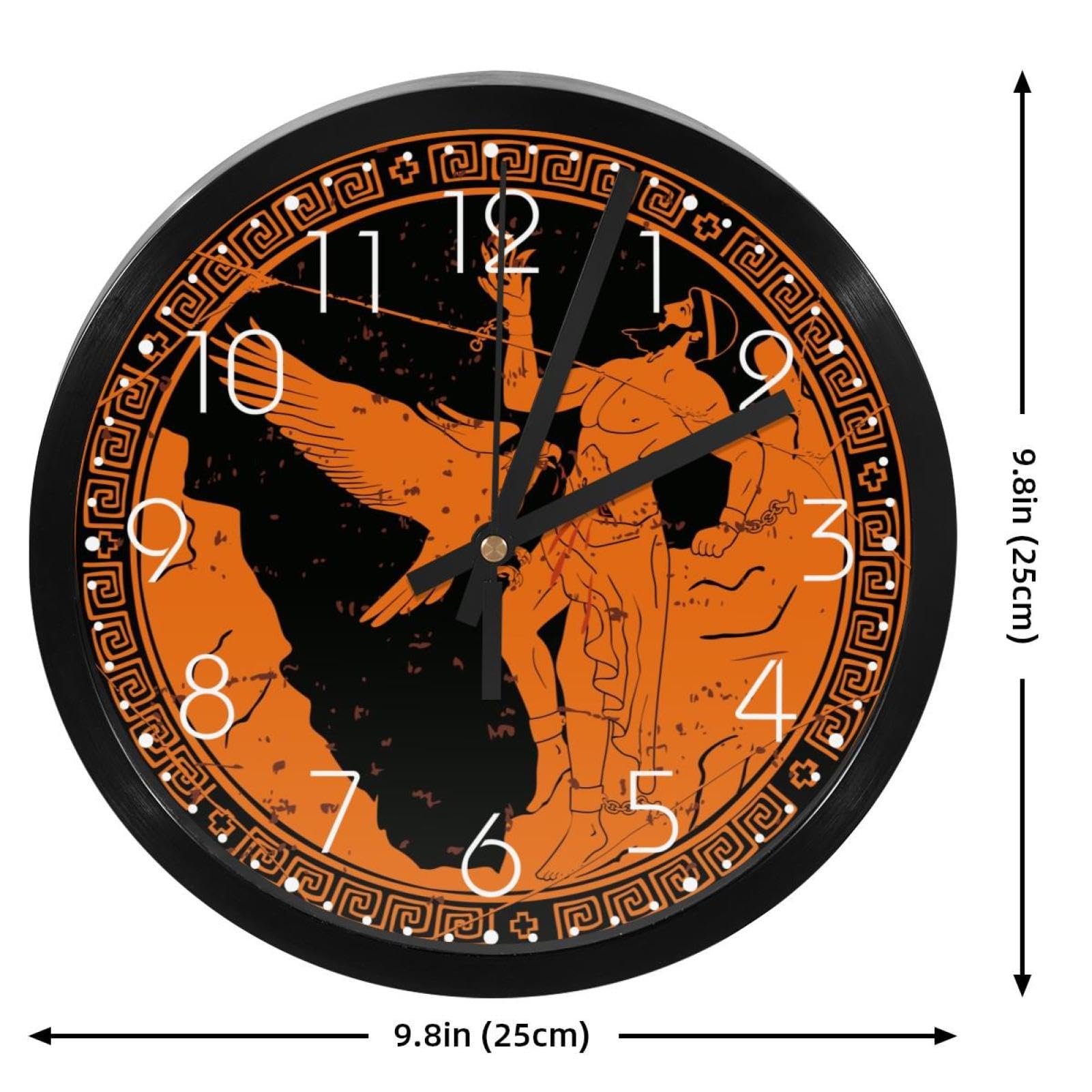 Orologio Da Parete In Acrilico Tondo Mito Greco Prometeo: Silenzioso E Decorativo Per Soggiorno O Cucina - 4