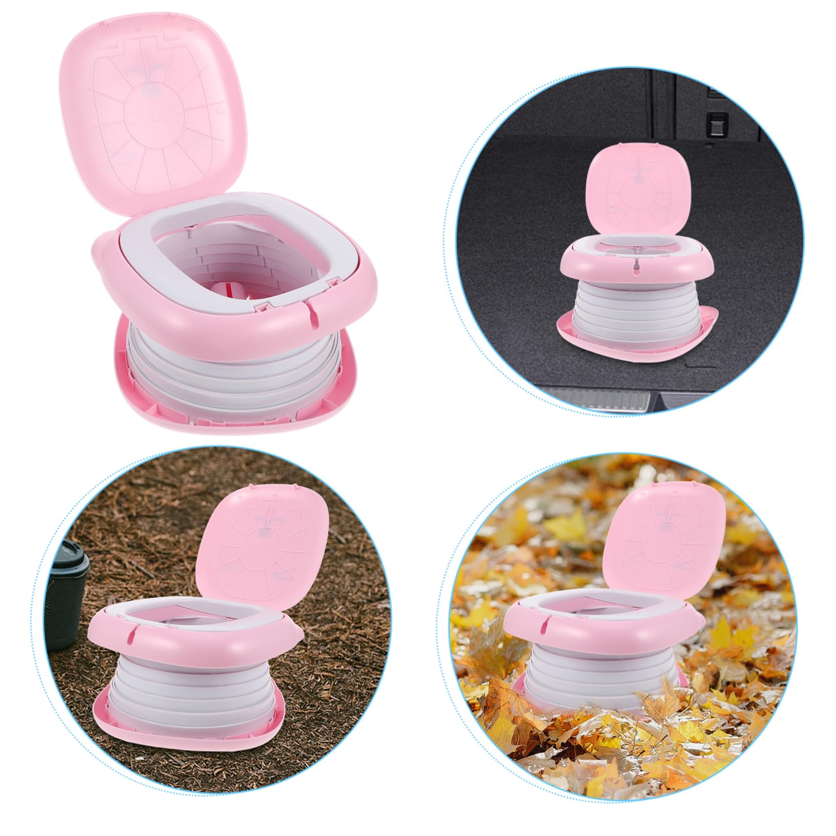 Toddmomy Klappbares Töpfchen für Junge Mädchen Tragbare Campingtoilette Faltbares Reise-wc Kindertoilettensitz für Outdoor Kompakte Autotoilette