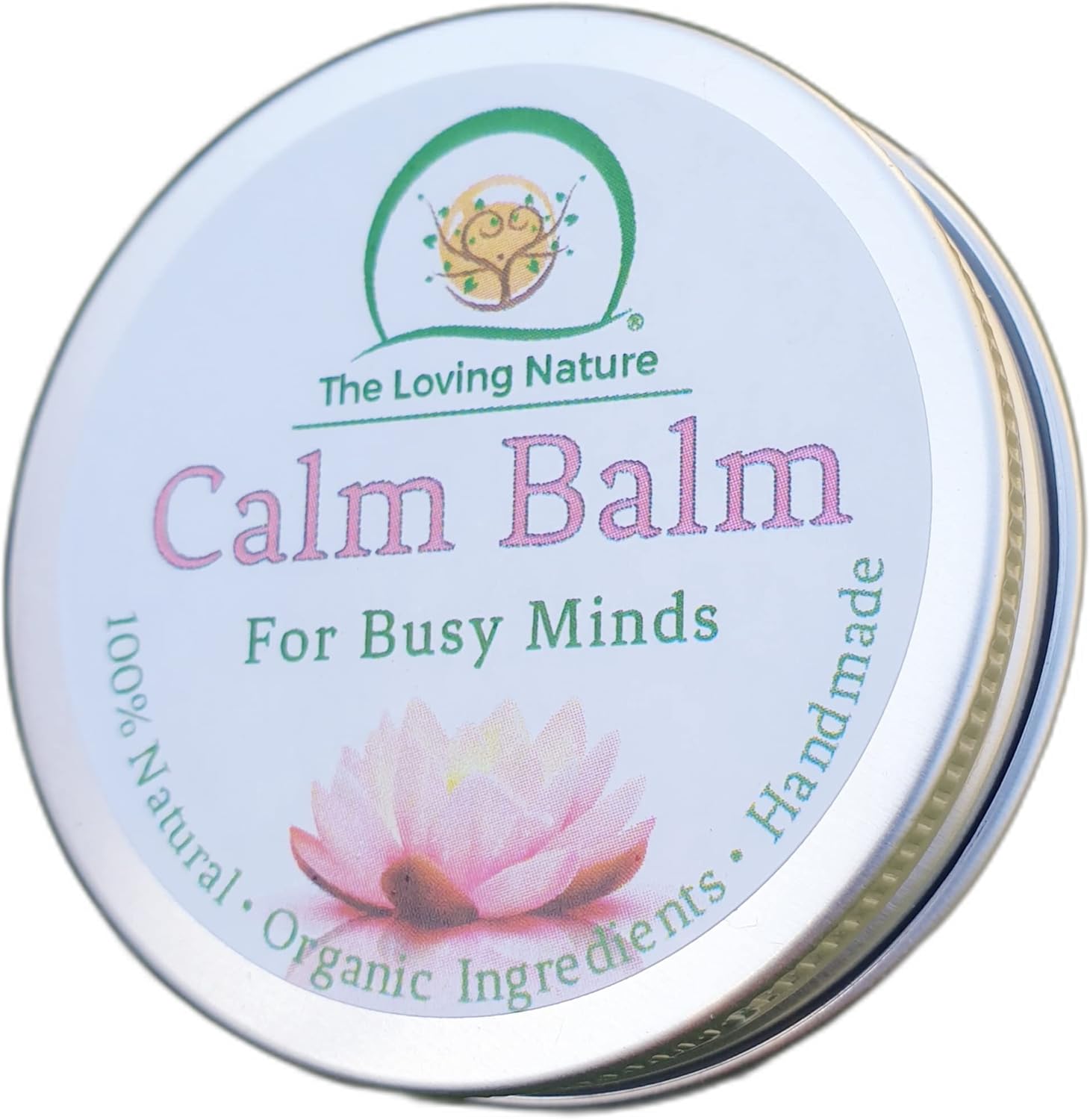 The Loving Nature – Natural Calm Balm – Stress, Anxiety, Panic Relief – Soothing, Relaxing Salve for Adults, Teens and Children, Handmade with Certified Organic Ingredients and Plant Extracts (30ml)