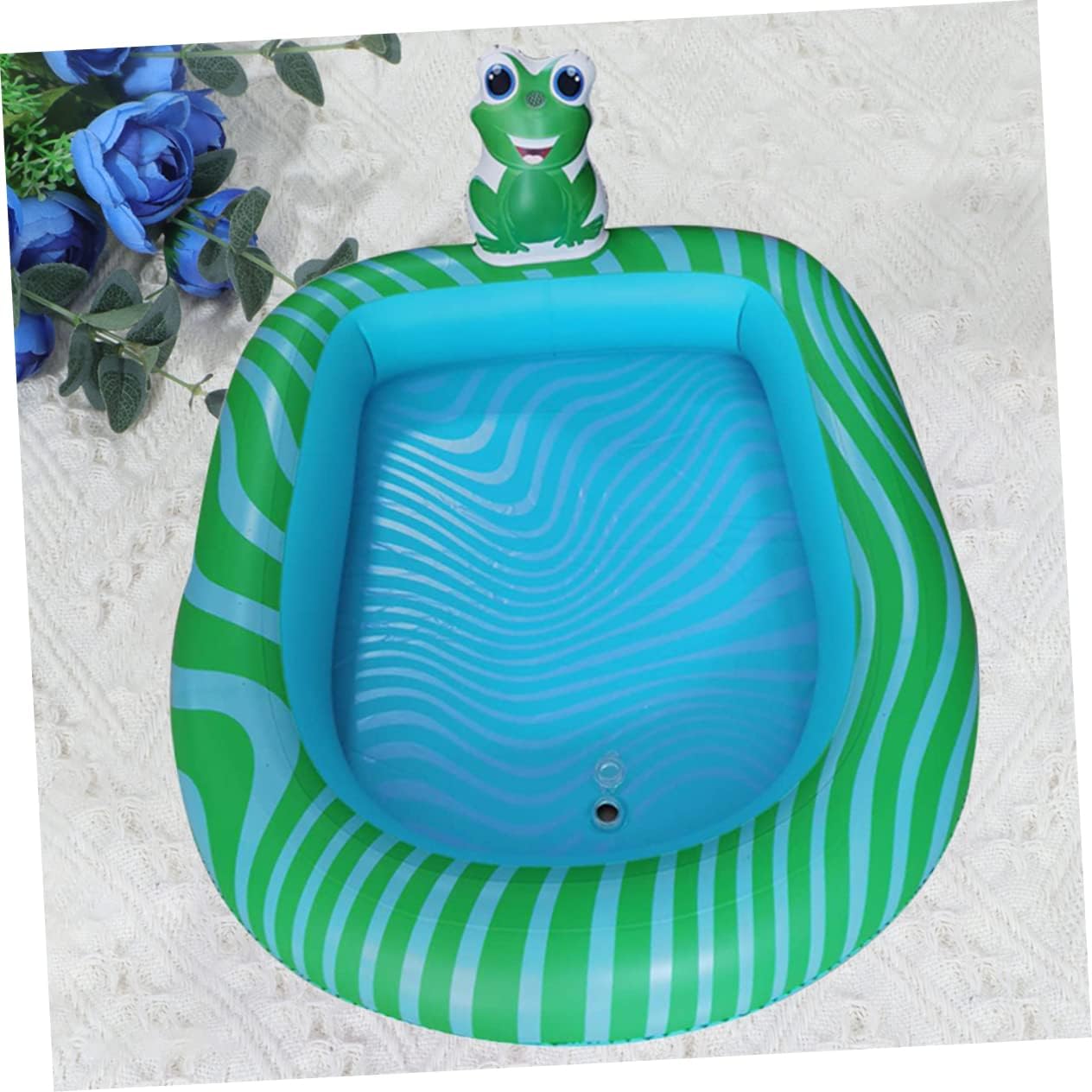 Yardwe Thick Inflatable Swimming Pool for Kids Family Fun Outdoor Water Play Toy Sturdy Waterproof Design for Backyard and Beach Use Inflatable Play Pool