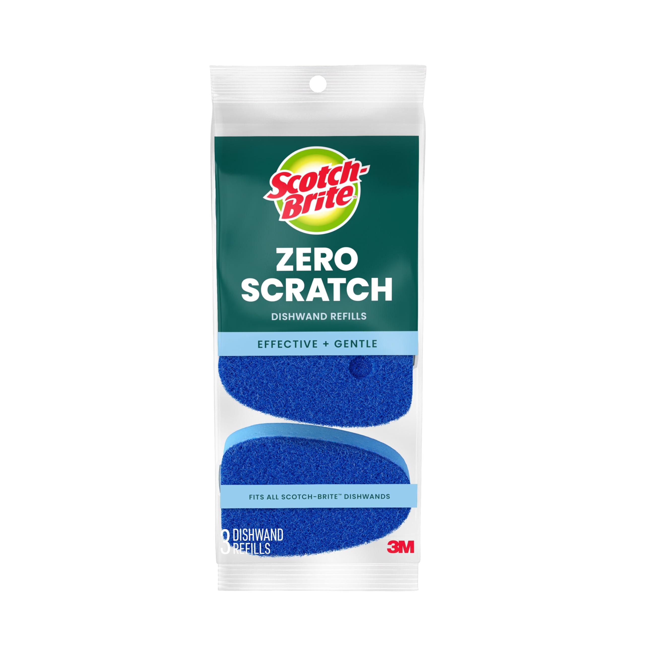 Scotch-Brite Non-Scratch Dishwand Refills, 3 count (Pack of 7)