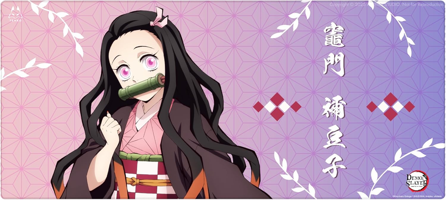 ARBITER X Demon Slayer: Kimetsu No Yaiba S2 Collection - XL Cloth Gaming Mousepad, 900x400mm, Flat Stitched Edge, Non-Slip Rubber Base, Officially Licensed - NEZUKO