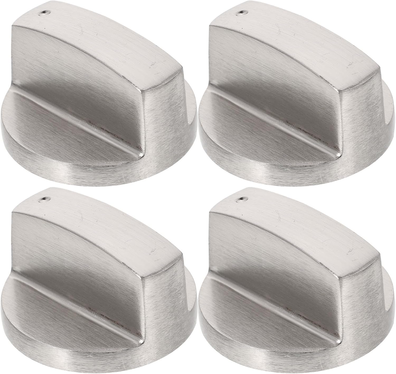 4 Pieces Stainless Steel Gas Range Knobs Replacement Set 6mm Rotary Stove Control Knobs for Gas Cooker Oven Kitchen Cooktop Accessories