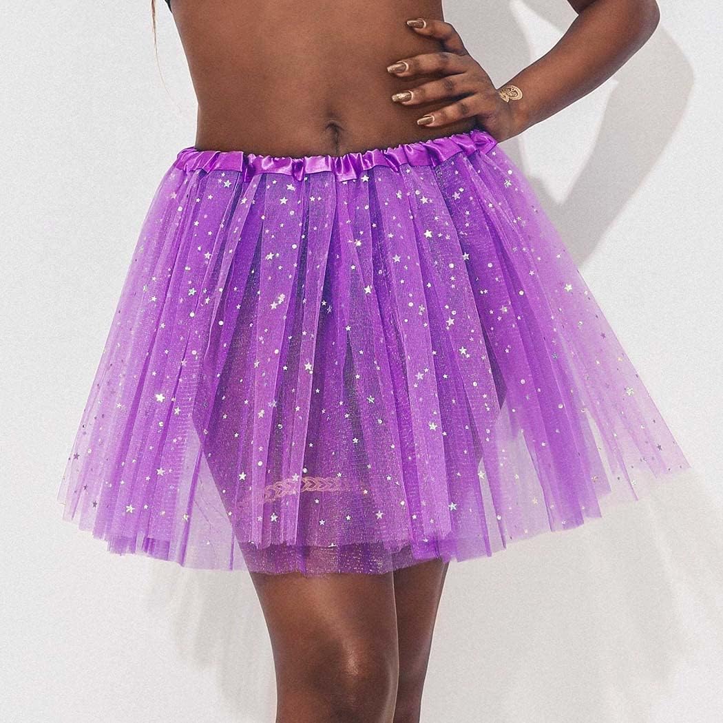 Miniatura 4 de Victray Falda tutú de tul con falda de ballet y falda de tutú en capas, disfraz de fiesta para mujer