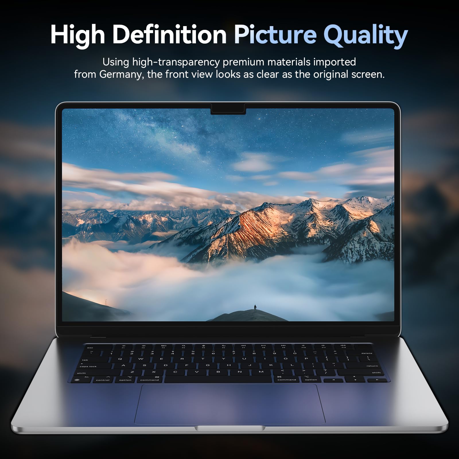 360° Filtre de Confidentialité pour MacBook Air 15 Pouces M5 2026 / M4 2025 / M3 2024 / M2 2023,Filtre Anti Espion Protection Ecran,Laptop Privacy Screen pour Mac 15