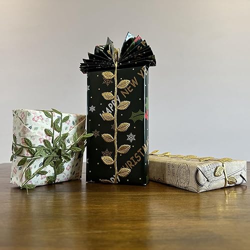 Miniatura 8 de BASOKAN Cinta de Hojas de Oro Rosa para Decoraciones de Fiestas de Boda y Hogar - 20 Yardas - Cuerda de Adorno de Hojas para Guirnaldas y