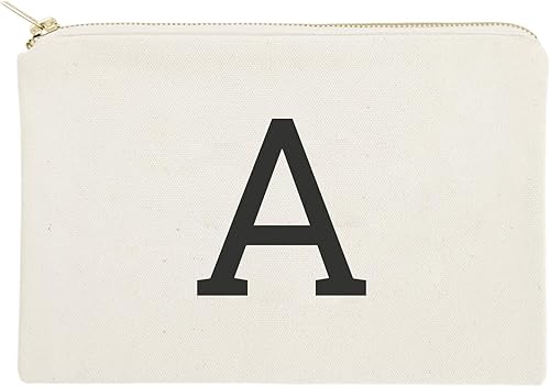 The Cotton & Canvas Co. Bolso cosmético moderno personalizado del monograma y bolso del maquillaje del viaje, A
