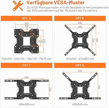 GRIFEMA GB1004 TV Wall Mount for 26-55 Inches