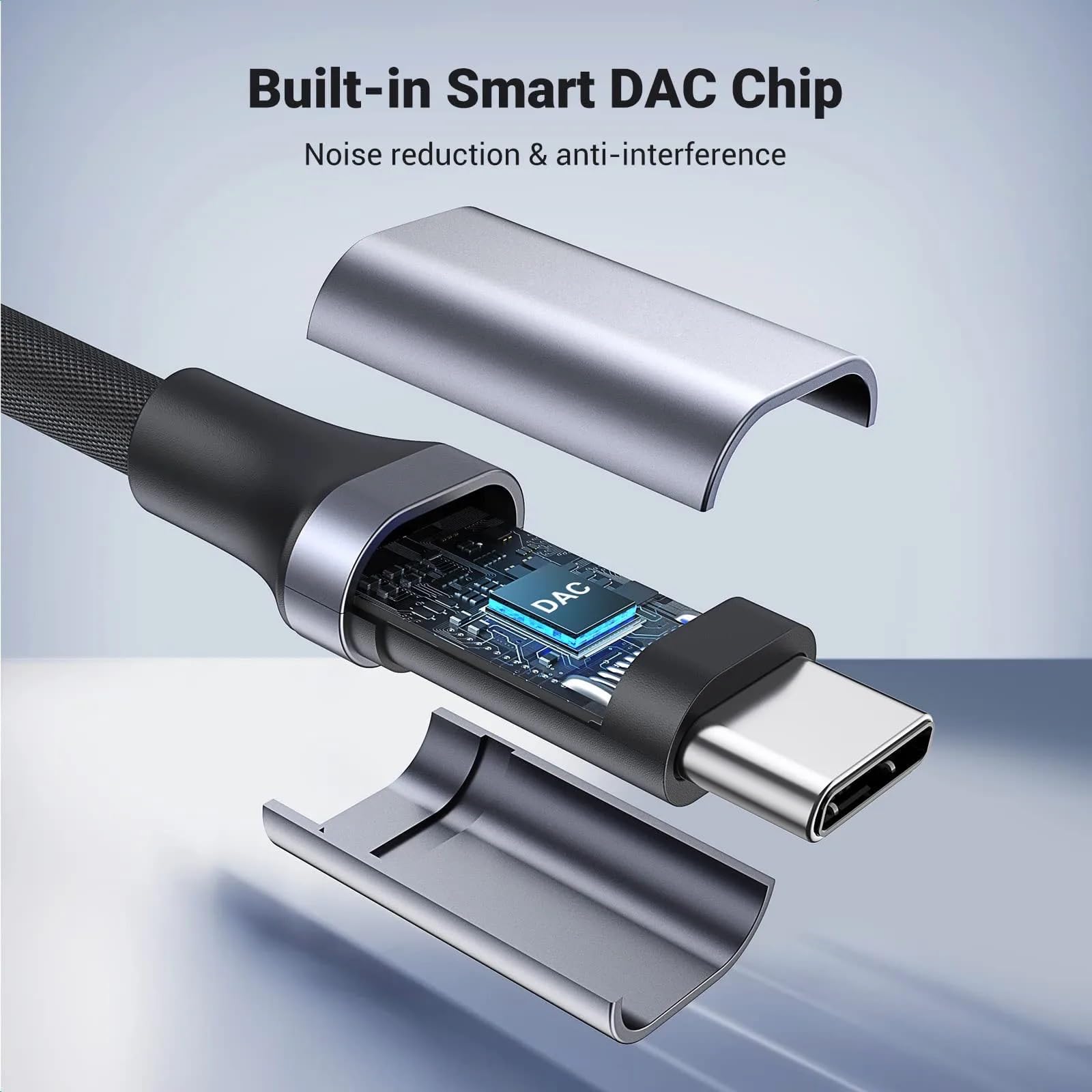 Magnet, 3,5 mm gniazdo słuchawkowe USB C, cyfrowy zestaw słuchawkowy typu C do Aux, klucz audio, chip DAC o wysokiej rozdzielczości, kompatybilny z i-Phone 15 Pro/Max, z Samsung Galaxy S23 S22, Pixel