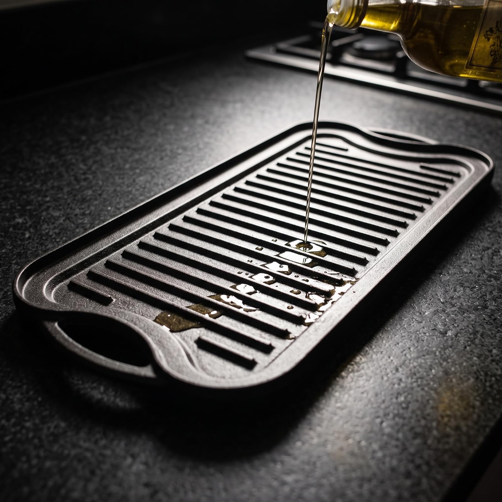 MagiDeal Plancha Hierro Fundido Parrilla Hierro Fundido Resistente Sartén con Asas para Cocineros, Cocina