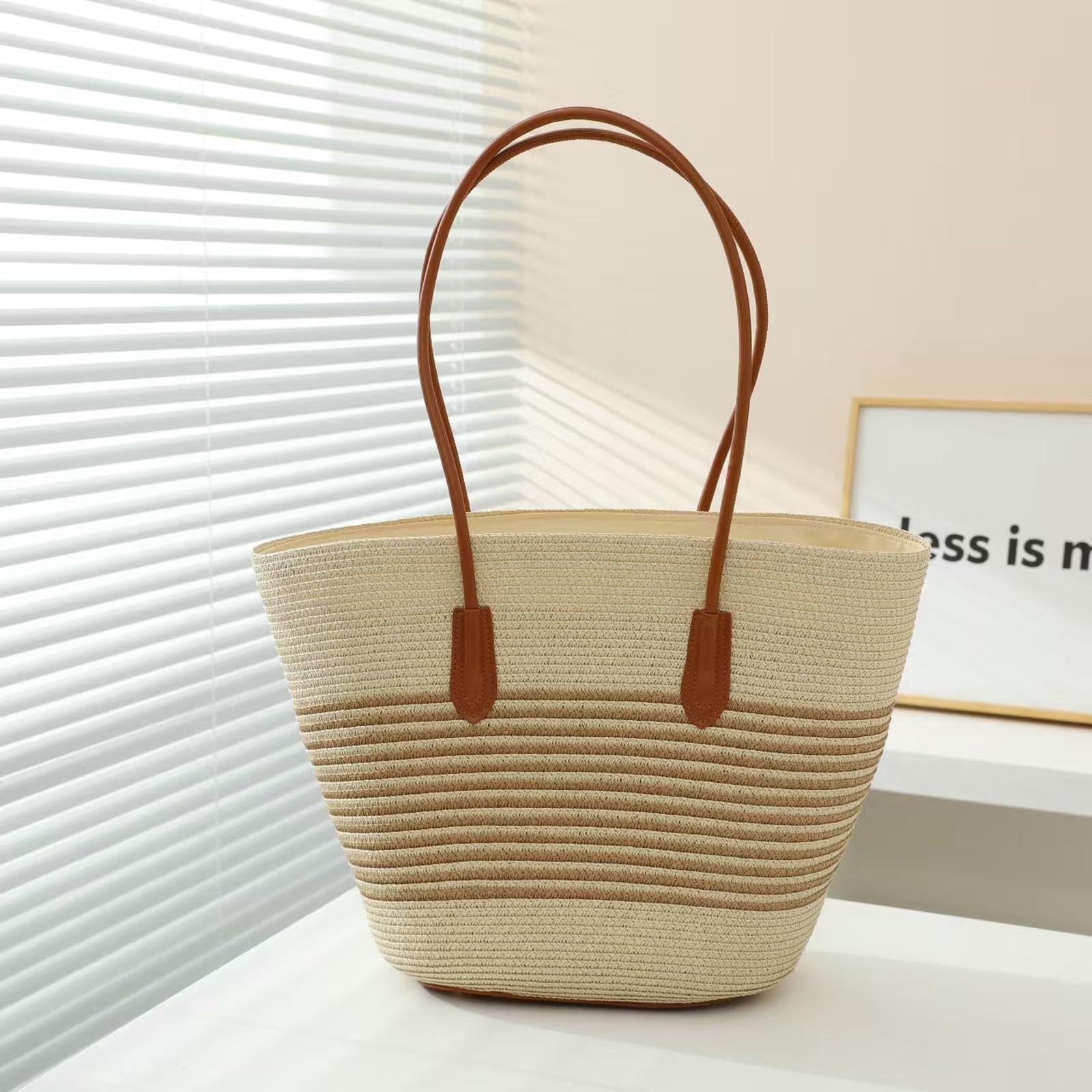 Torby plażowe Torba słomkowa dla kobiet Letnia Duża ręcznie tkana torba na ramię