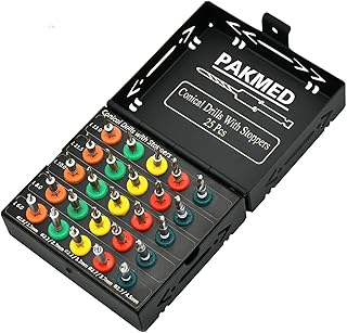 25 Pcs Dental Implant Conical Drills Kit for Implants and Osteotomies Dental Implant Kit (by PAKMED)