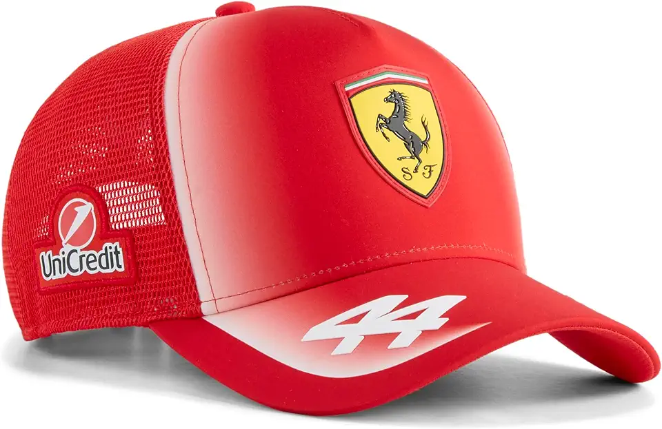 Boné Scuderia Ferrari F1 2026 Lewis Hamilton Trucker - Vermelho - Tamanho Único