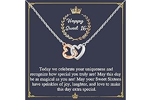 Sweet 16 Gifts Sweet 16th Necklace Birthday Gift 16th Birthday Message Card...