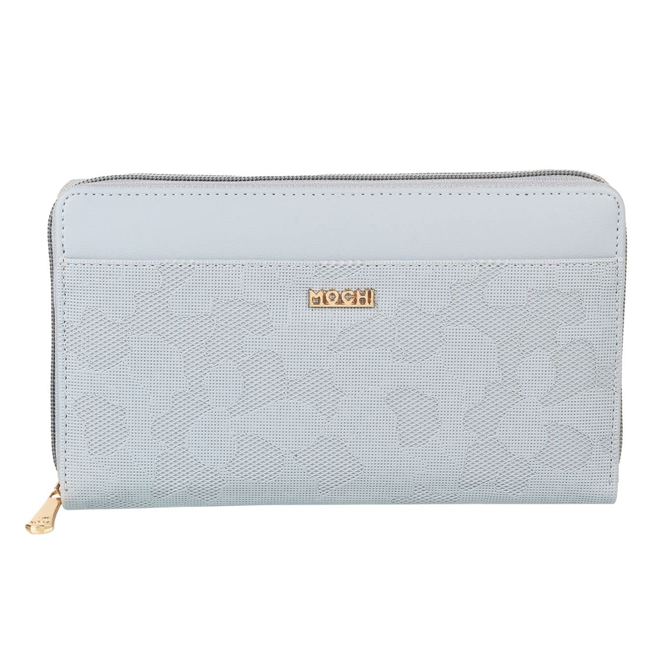 Mochi Women Zip Around Clutch (95-8371-Light Blue) (B0BLKQVR4H) Amazon Price History, Amazon Price Tracker