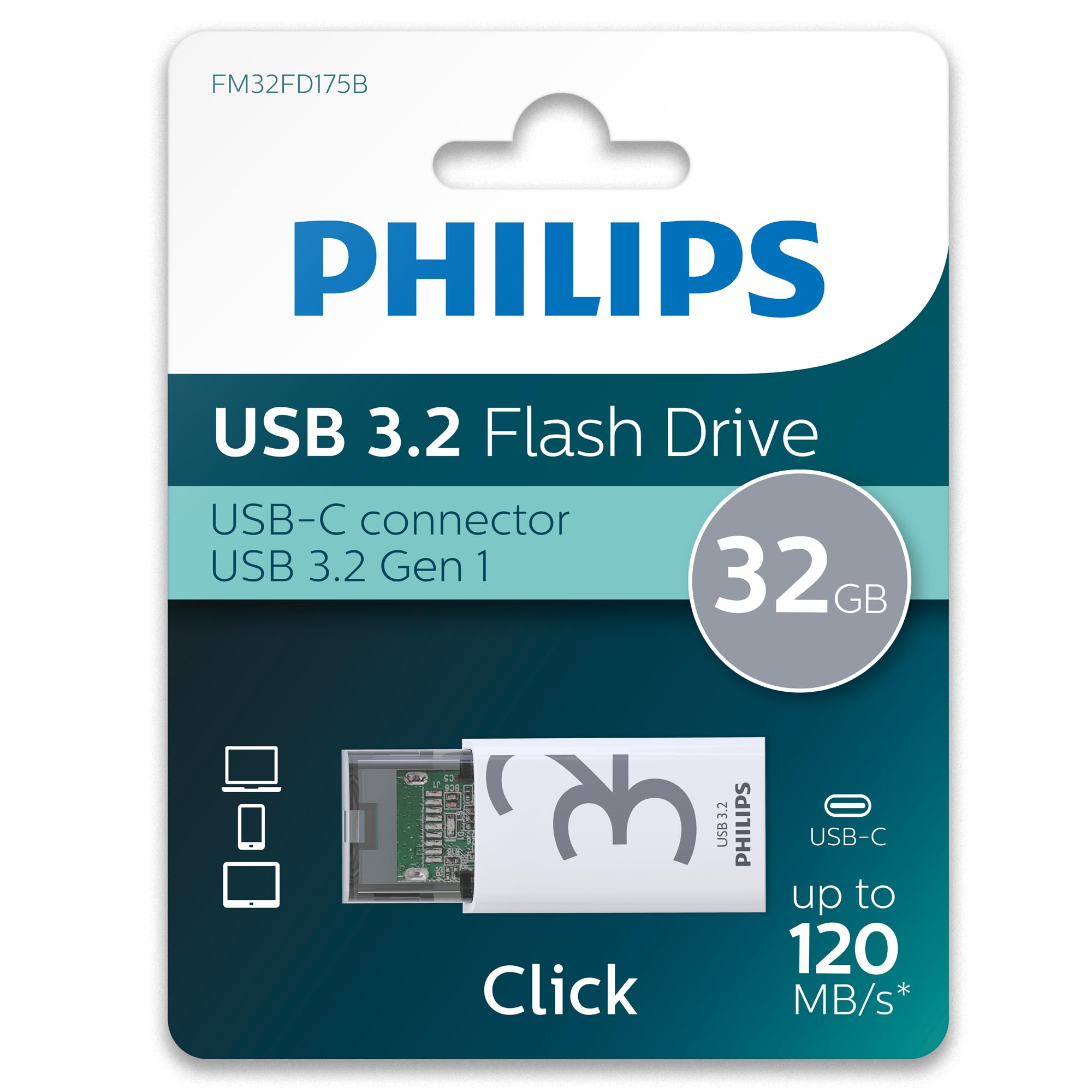 Image secondaire de Philips Click Edition Clé USB-C 32 Go - Lecteur Flash USB 3.2 Gen 1