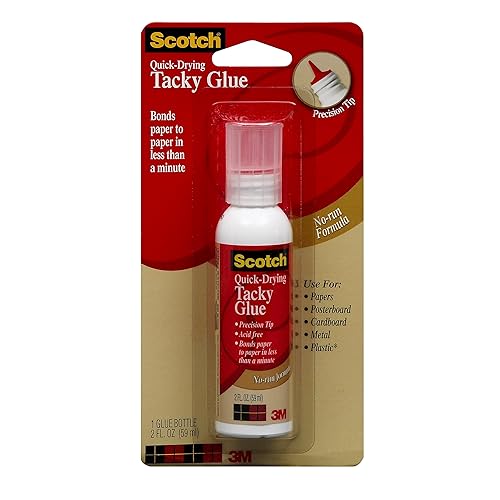 Miniatura 4 de 3M Commercial Office Supply Div. Productos  Pegamento pegajoso, secado rápido, se seca transparente, no tóxico, sin ácidos, 2 onzas  Se vende como 1