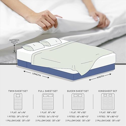 Miniatura 7 de Color Sense Juego de sábanas de punto individual, 3 piezas ultra suaves para todas las estaciones, juego de sábanas de bolsillo profundo para cama