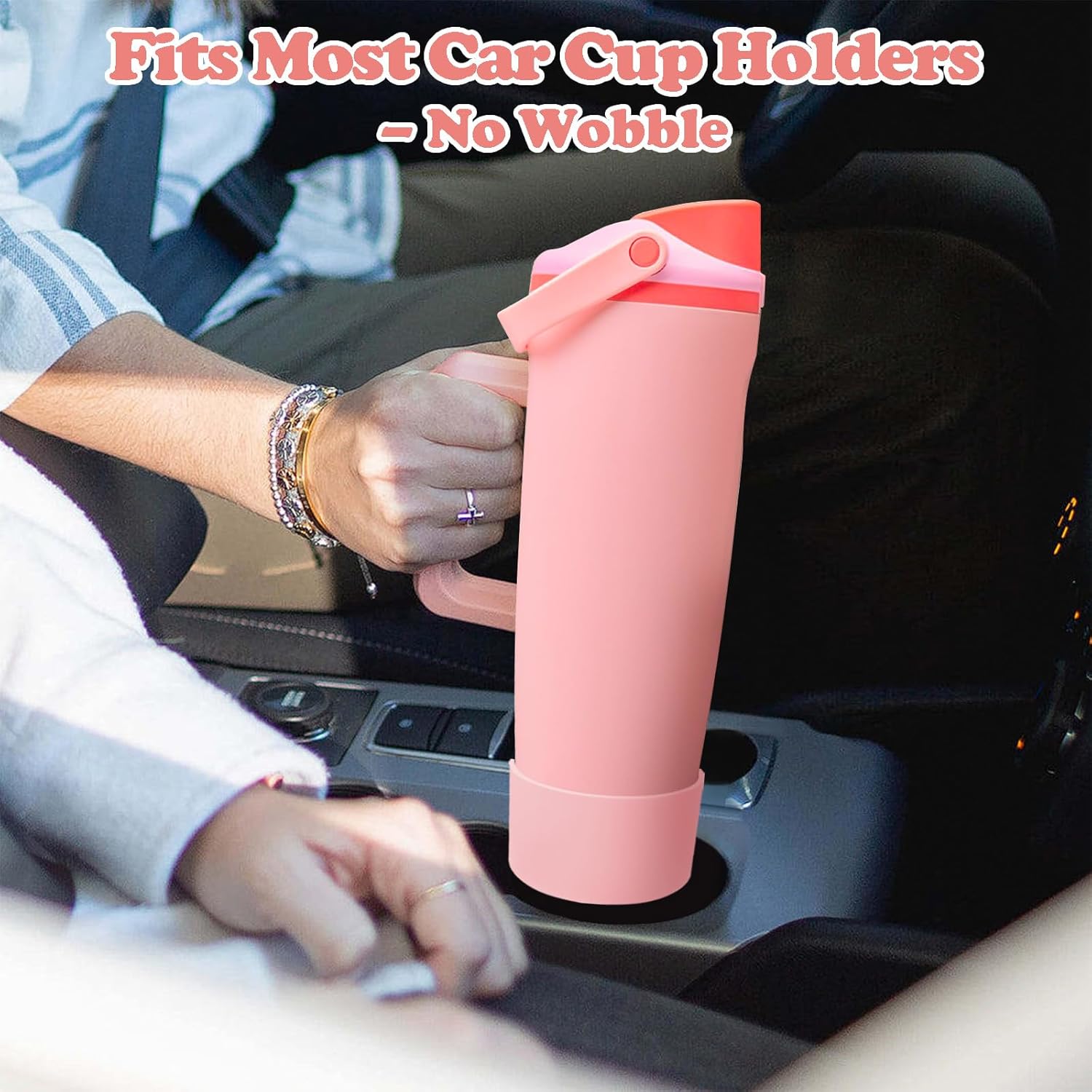 2PCS Silicone Boots for Owala 30oz & 40oz FreeSip Sway Bottles & Tumblers – Non-Slip, Scratch-Resistant, Stability Enhancer for Owala Accessories (Angel Food Cake)