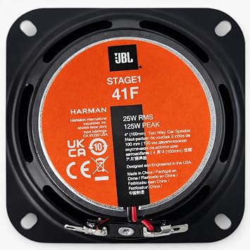 JBL Stage1 41F 2-Way Car Speaker Set by Harman Kardon - 125 Watt Car Boxes