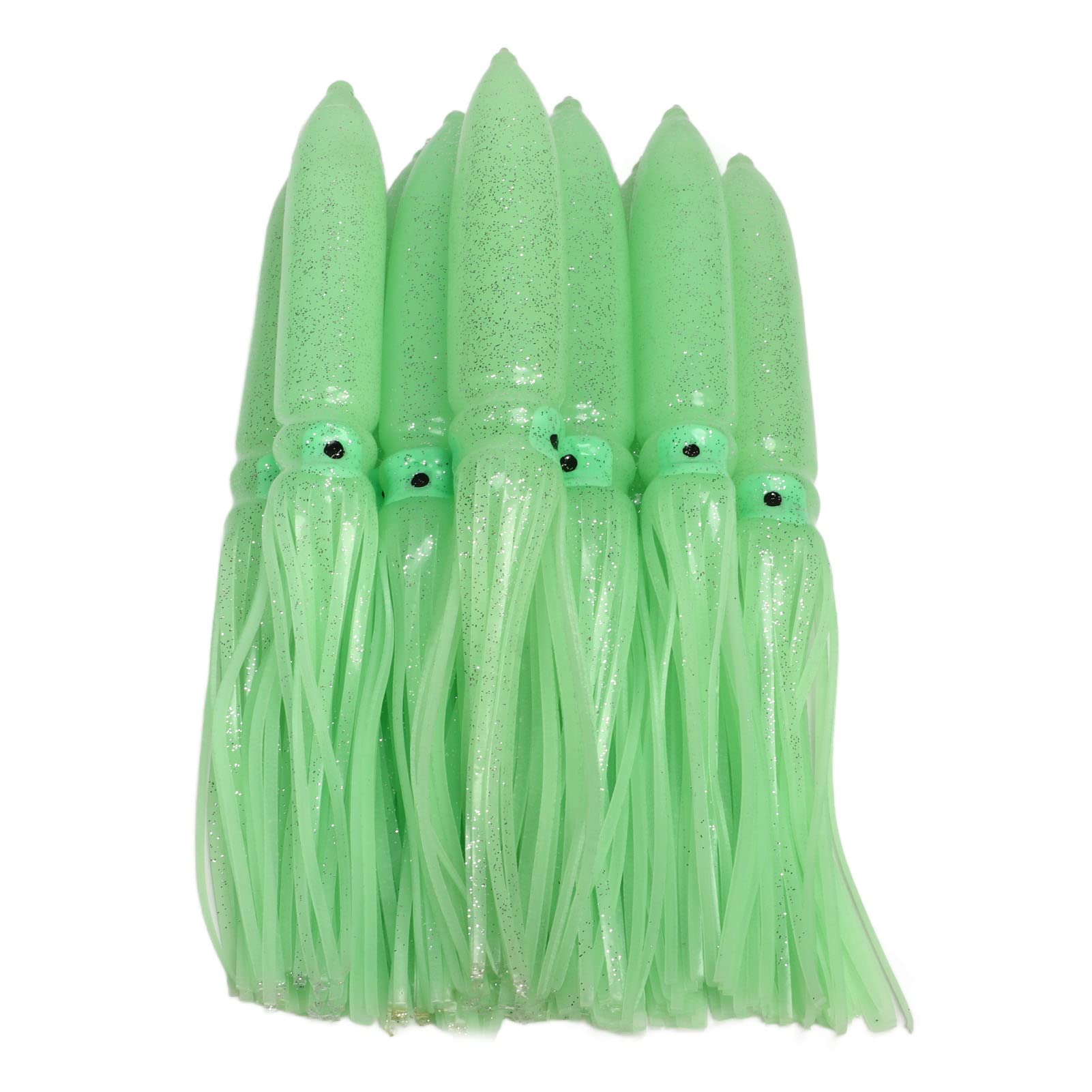 Przynęta na kalmary 30cm Silikonowa realistyczna świecąca spódnica na kalmary Przynęta na ryby Miękka guma Przynęta wędkarska Octopus Squid Nocna przynęta z haczykiem 10 szt.