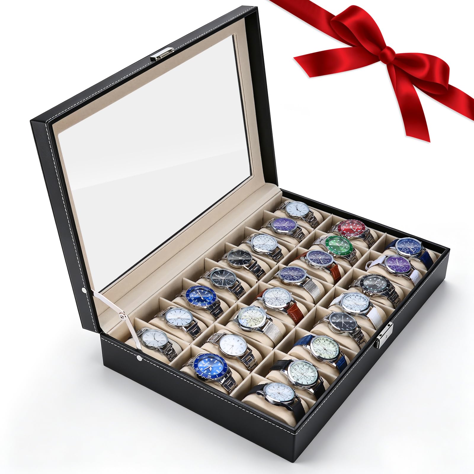 Artilife 24 Slot Watch Box for Men